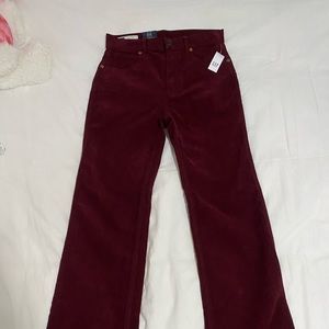 Burgundy corduroy pants